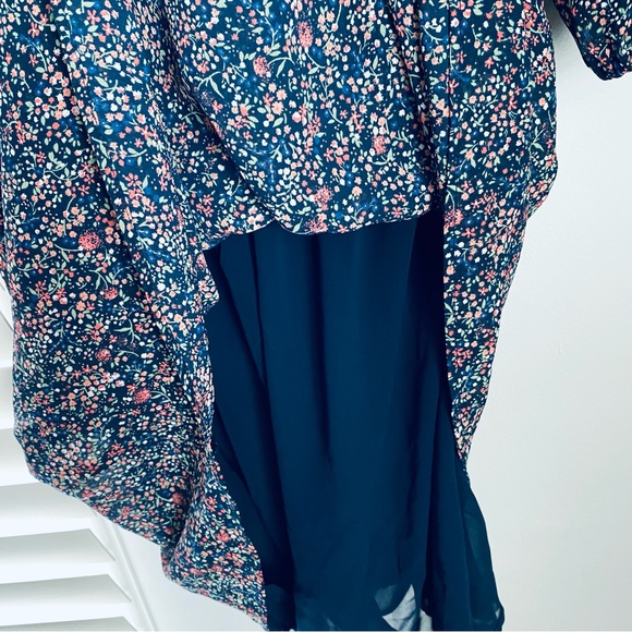Flirty Floral Dress, Navy with Pink, Women's Size 2 (XS) J. Crew Mercantile - Picture 11 of 12